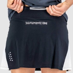 Женская беговая юбка Karpos Lavaredo Run Skirt чёрная с белым